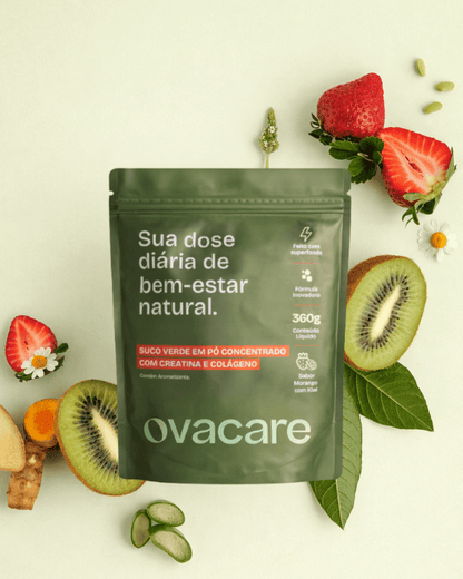 Ovacare Greens - Morango com Kiwi - Ovacare