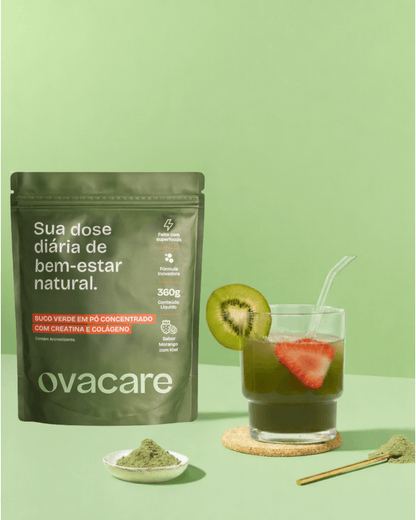 Ovacare Greens - Morango com Kiwi - Ovacare
